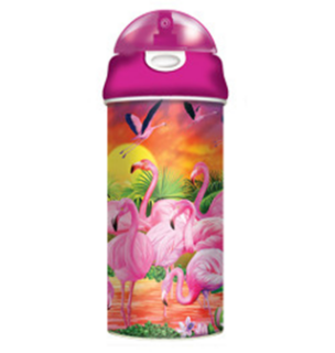 Obrázek z Láhev na pití 3D - plameňáci, 500ml (6) 